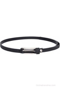 Scarleti Girls Formal Black Artificial Leather Belt(Black)